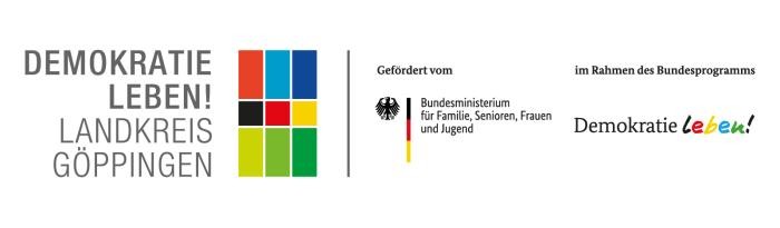 Logokombination Demokratie leben Landkreis Göppingen